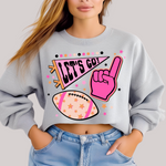 Hazel Blues® |  Let's Go Pennant in Grey Sweatshirt