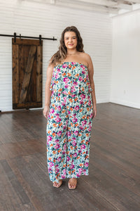 Hazel Blues® |  Life of the Party Floral Jumpsuit in Green