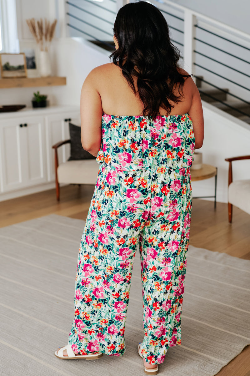 Hazel Blues® |  Life of the Party Floral Jumpsuit in Green