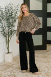 Lil' Sass Never Hurt Leopard Print Pullover
