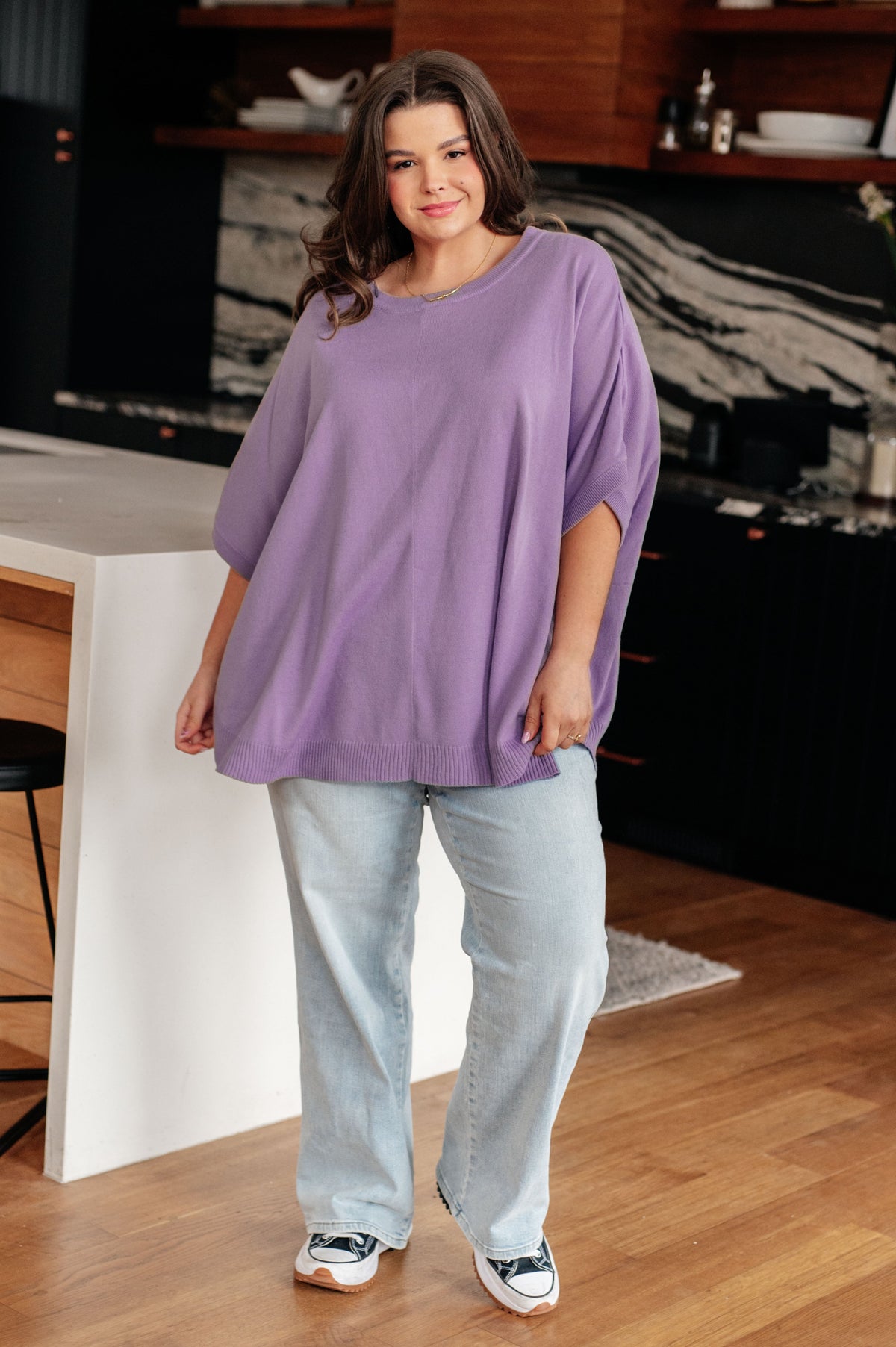 Hazel Blues® |  Lilac Whisper Dolman Sleeve Top