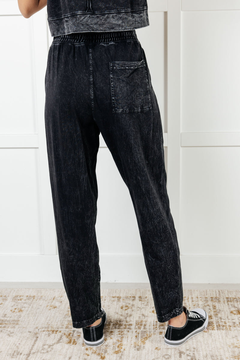 Hazel Blues® |  Limber Up Straight Leg Sweats in Black