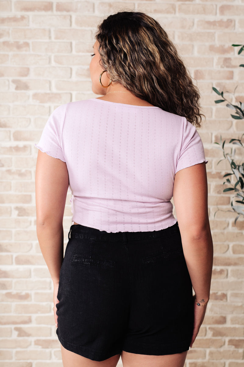 Hazel Blues® |  Little Ol' Me V-Neck Top in Lavender