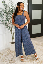 Hazel Blues® |  Live Your Best Life Floral Jumpsuit in Blue Floral