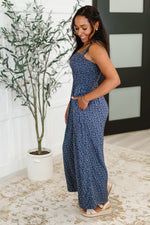 Hazel Blues® |  Live Your Best Life Floral Jumpsuit in Blue Floral