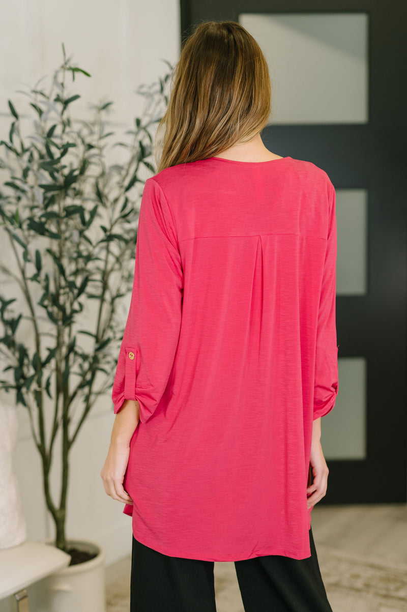 Hazel Blues® | Lizzy Cardigan in Fuchsia