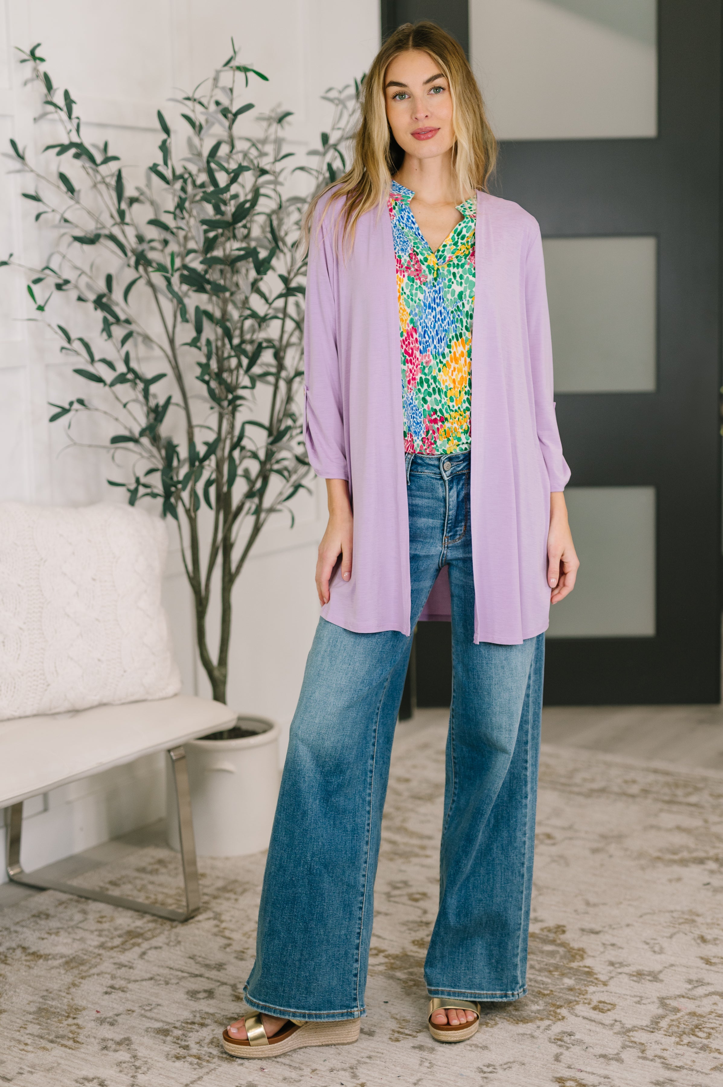 Hazel Blues® | Lizzy Cardigan in Orchid Bloom