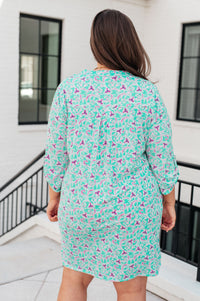 Hazel Blues® |  Lizzy Dress in Mint and Magenta