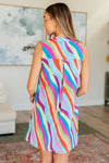 Hazel Blues® |  Lizzy Tank Dress in Multi Mod Stripe