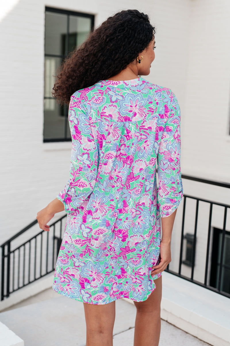 Hazel Blues® |  Lizzy Dress in Purple and Pink Floral