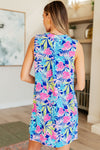 Hazel Blues® |  Lizzy Tank Dress in Royal Tropical Floral