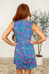 Hazel Blues® |  Lizzy Tank Dress in Blue and Pink Paisley