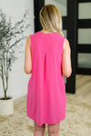 Hazel Blues® |  Lizzy Tank Dress in Hot Pink