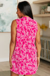 Hazel Blues® |  Lizzy Tank Dress in Hot Pink and White Paisley