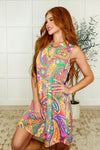 Hazel Blues® |  Lizzy Tank Dress in Multi Paisley Mixed Print