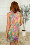 Hazel Blues® |  Lizzy Tank Dress in Multi Paisley Mixed Print
