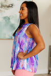 Hazel Blues® |  Lizzy Tank Top in Lavender and Blue Watercolor