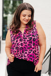 Hazel Blues® |  Lizzy Tank Top in Pink Multi Leopard