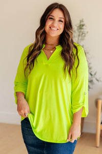 Hazel Blues® |  Lizzy Top in Neon Green