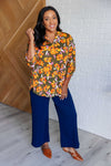 Hazel Blues® |  Lizzy Top in Olive and Mustard Floral