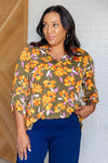 Hazel Blues® |  Lizzy Top in Olive and Mustard Floral