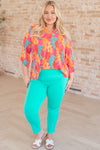 Hazel Blues® |  Lizzy Top in Pink and Teal Branches