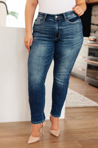 Hazel Blues® |  London Midrise Cuffed Boyfriend Jeans