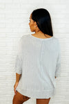 Hazel Blues® |  Loosely Speaking Oversized Basic Top in Lt Grey