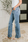 Hazel Blues® |  Lorena Mid Rise Vintage Wash Bootcut Jeans