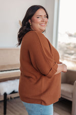 Hazel Blues® |  Lotta Love Knitted Sweater Top in Rust