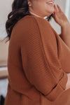 Hazel Blues® |  Lotta Love Knitted Sweater Top in Rust