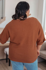 Hazel Blues® |  Lotta Love Knitted Sweater Top in Rust