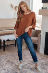Hazel Blues® |  Lotta Love Knitted Sweater Top in Rust