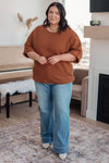 Hazel Blues® |  Lotta Love Knitted Sweater Top in Rust
