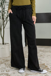 Hazel Blues® |  Lounge Line Wide Leg Sweats in Black