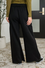 Hazel Blues® |  Lounge Line Wide Leg Sweats in Black