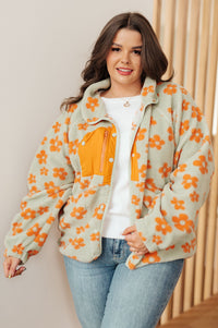 Hazel Blues® |  Love It Don't Leave It Floral Fleece Jacket