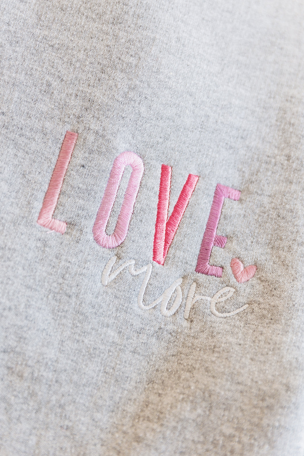 Hazel Blues® |  Love More Embroidered Sweatshirt