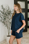 Hazel Blues® |  Love on the Loose Quilted Bottoms in Navy