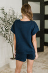Hazel Blues® |  Love on the Loose Quilted Bottoms in Navy