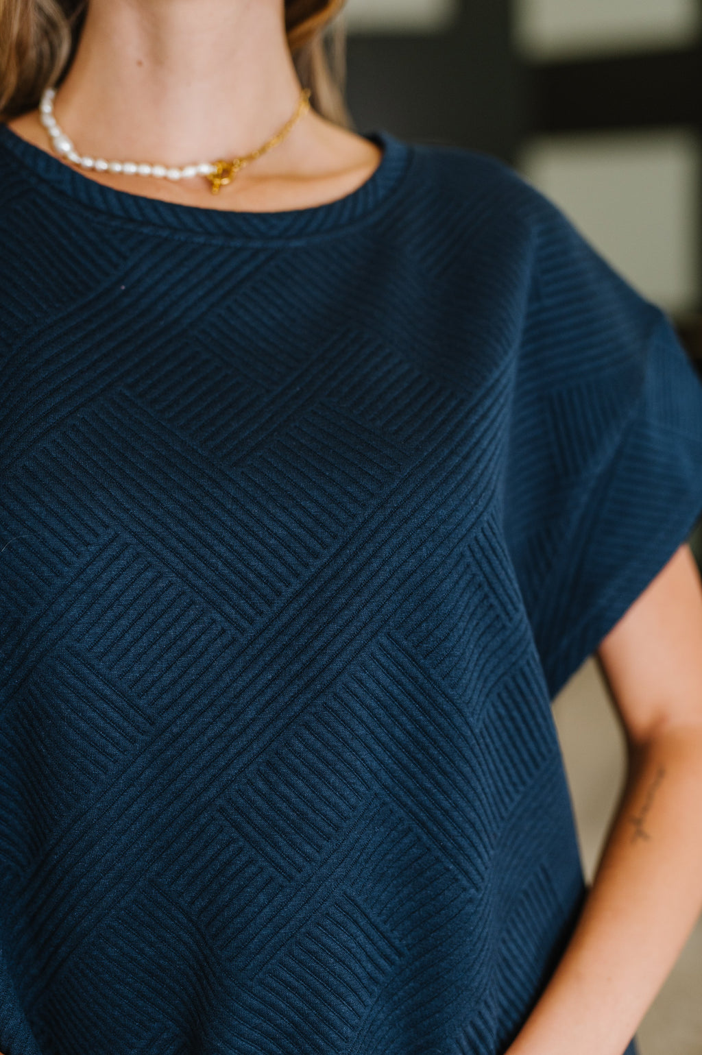 Hazel Blues® |  Love on the Loose Quilted Top in Navy