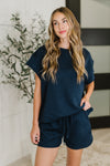 Hazel Blues® |  Love on the Loose Quilted Top in Navy