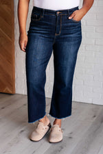 Hazel Blues® |  Madeline High Rise Cropped Wide Leg Jeans