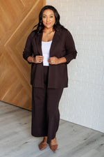 Hazel Blues® |  Magic Wide Leg Crop Pants in Chocolate