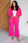 Hazel Blues® |  Magic 3/4 Blazer in Hot Pink