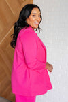 Hazel Blues® |  Magic 3/4 Blazer in Hot Pink