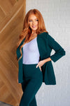 Hazel Blues® |  Magic 3/4 Blazer in Hunter Green