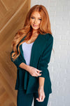 Hazel Blues® |  Magic 3/4 Blazer in Hunter Green