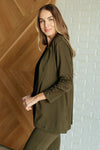 Hazel Blues® |  Magic 3/4 Blazer in Olive