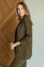 Hazel Blues® |  Magic 3/4 Blazer in Olive